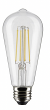 Satco Products Inc. S21363 - 8 Watt ST19 LED; Clear; Medium base; 90 CRI; 2700K; 120 Volt