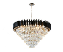 Bethel International GL412C32CH - Chandelier Black and Chrome