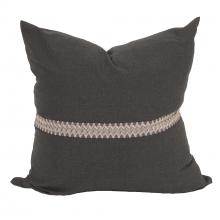 Howard Elliott 3-460F - 24" x 24" Pillow Seascape Charcoal with Deco Trim - Down Insert