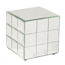 Howard Elliott 11045 - Short Mirrored Puzzle Cube Pedestal