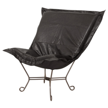 Howard Elliott 500-194 - Scroll Puff Chair Avanti Black Titanium Frame