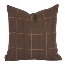 Howard Elliott 2-1010F - 20" x 20" Pillow Oxford Chocolate - Down Insert