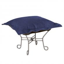 Howard Elliott 510-972 - Scroll Puff Ottoman Bella Royal Titanium Frame