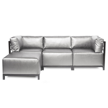 Howard Elliott K924T-770 - Howard Elliott Luxe Mercury Axis 4pc Sectional - Titanium Frame