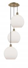 Innovations Lighting 113B-3P-AB-G121-12 - Athens - 3 Light - 18 inch - Antique Brass - Cord Hung - Multi Pendant