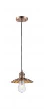 Innovations Lighting 201C-AC-M17-AC - Scallop - 1 Light - 8 inch - Antique Copper - Cord Hung - Mini Pendant