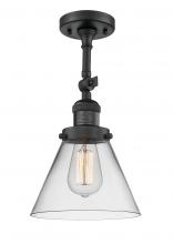 Innovations Lighting 201F-BK-G42-LED - Cone - 1 Light - 8 inch - Matte Black - Semi-Flush Mount