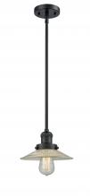 Innovations Lighting 201S-BK-G2 - Halophane - 1 Light - 9 inch - Matte Black - Stem Hung - Mini Pendant