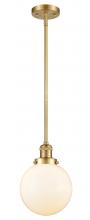 Innovations Lighting 201S-SG-G201-8 - Beacon - 1 Light - 8 inch - Satin Gold - Stem Hung - Mini Pendant