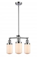 Innovations Lighting 207-PC-G311-LED - Dover - 3 Light - 17 inch - Polished Chrome - Stem Hung - Chandelier