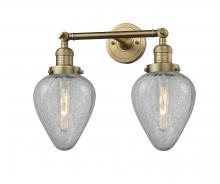 Innovations Lighting 208-BB-G165 - Geneseo - 2 Light - 17 inch - Brushed Brass - Bath Vanity Light