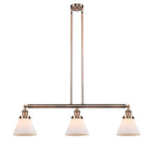 Innovations Lighting 213-AC-G41 - Cone - 3 Light - 40 inch - Antique Copper - Stem Hung - Island Light