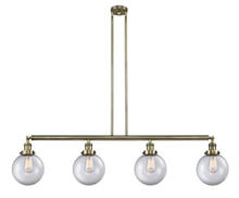 Innovations Lighting 214-AB-G202-8-LED - Beacon - 4 Light - 53 inch - Antique Brass - Stem Hung - Island Light