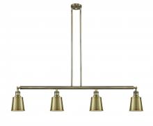 Innovations Lighting 214-AB-M9-AB-LED - Addison - 4 Light - 50 inch - Antique Brass - Stem Hung - Island Light