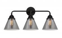 Innovations Lighting 288-3W-BK-G43 - Cone - 3 Light - 26 inch - Matte Black - Bath Vanity Light