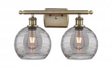 Innovations Lighting 516-2W-AB-G1213-8SM - Athens Deco Swirl - 2 Light - 18 inch - Antique Brass - Bath Vanity Light