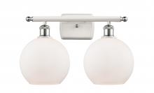 Innovations Lighting 516-2W-WPC-G121 - Athens - 2 Light - 18 inch - White Polished Chrome - Bath Vanity Light