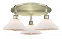 Innovations Lighting 516-3C-AB-G131 - Orwell - 3 Light - 20 inch - Antique Brass - Flush Mount