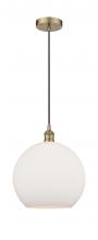 Innovations Lighting 616-1P-AB-G121-12 - Athens - 1 Light - 12 inch - Antique Brass - Cord hung - Mini Pendant