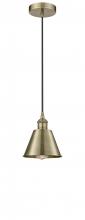 Innovations Lighting 616-1P-AB-M8 - Smithfield - 1 Light - 7 inch - Antique Brass - Cord hung - Mini Pendant