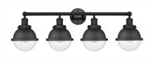 Innovations Lighting 616-4W-BK-HFS-62-BK - Hampden - 4 Light - 34 inch - Matte Black - Bath Vanity Light