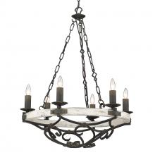 Golden 1821-6 ABI-CDW - Madera 6-Light Chandelier in Antique Black Iron