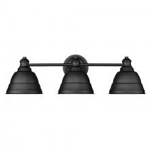 Golden 7313-BA3 BLK - Rebel 3 Light Bath Vanity in Matte Black