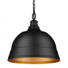 Golden 7313-L BLK - Rebel 2 Light Pendant in Matte Black