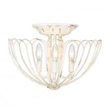 Golden 7862-SF VPW - Marguerite 4 Light Semi-Flush in Vintage Parisian White