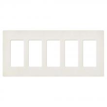 Lutron Electronics SC-5-BI - SATIN COLOR 5-GANG WALLPLATE BISCUIT