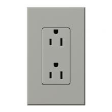 Lutron Electronics NTR-15-GR - NOVA T RECEPTACLE GRAY