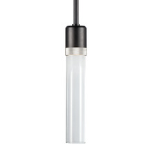 ZEEV Lighting P11704-LED-SBB-K-PN-G1 - 3" LED 3CCT Cylindrical Pendant Light, 12" Clear Glass and Satin Brushed Black with Nickel F