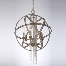 ZEEV Lighting P30012-6-SL-B - 6-Light 22" Orbital Crystal Chandelier