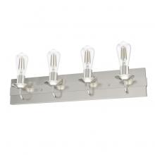 Hunter 19435 - Hunter Perch Point Brushed Nickel 4 Light Large Bathroom Vanity Wall Light Fixture