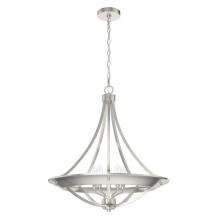 Hunter 19429 - Hunter Perch Point Brushed Nickel 4 Light Large Pendant Ceiling Light Fixture