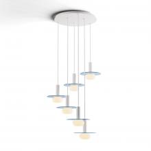 Koncept Inc CMP-C6-S-06-MWT+GBLU9+GLB - Combi Pendant 6" Circular 6 Combo Matte White with Matte White Canopy