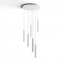 Koncept Inc CMP-C6-S-12-MWT - Combi Pendant 12" Circular 6 Combo Matte White with Matte White Canopy, Suspension / Flush Mount