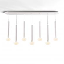 Koncept Inc CMP-L7-S-16-MWT+NA+GLB - Combi Pendant 16" Linear 7 Combo Matte White with Matte White Canopy