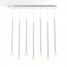 Koncept Inc CMP-L7-S-36-MWT+NA+GLB - Combi Pendant 36" Linear 7 Combo Matte White with Matte White Canopy