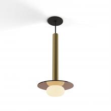 Koncept Inc CMP-S1-S-16-BRS+GTEA9+GLB - Combi Pendant 16" Single Unit Brass with Matte Black Canopy