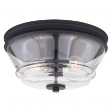 Vaxcel International C0232 - Toledo 13 in. W Flush Mount Matte Black