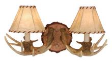 Vaxcel International WL33042NS - Lodge 2L Antler Wall Light Noachian Stone