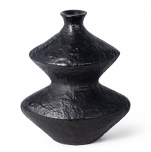 Regina Andrew 20-1444BLK - Regina Andrew Poe Metal Vase (Black)