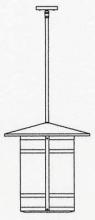 Arroyo Craftsman BSH-17LGW-AB - 17" berkeley long body stem hung pendant