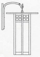 Arroyo Craftsman GB-18LGW-AB - 18" glasgow long body wall mount