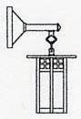 Arroyo Craftsman GB-6LSAGWC-AC - 6" glasgow long body wall mount with straight arm