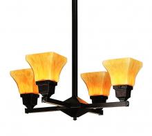 Arroyo Craftsman RCH-4U-AB - ruskin 4 light chandelier - shades up