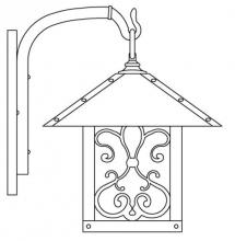 Arroyo Craftsman TRB-12ASGW-AB - 12" timber ridge wall bracket with ashbury  filigree