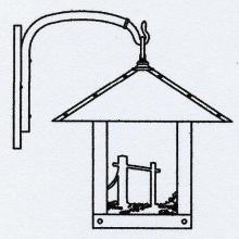 Arroyo Craftsman TRB-16HSGW-AB - 16" timber ridge wall bracket with horse filigree