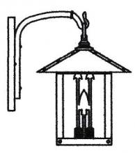 Arroyo Craftsman TRB-9ARGW-AB - 9" timber ridge wall bracket with arrow filigree